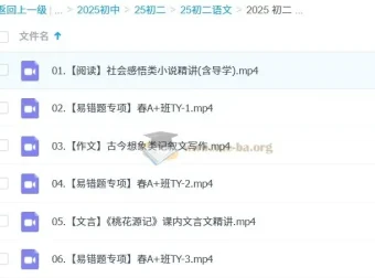 2024 – 2025初二语文张笑春上A+课程