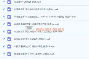 高二数学陈雪A+寒假班