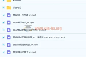 肖晗高一数学暑假班课程（含6讲及讲义）