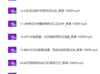 《六层楼先生 – 女性健康通识课》（完结）