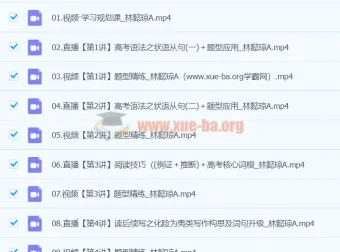 2024高三高考英语寒假A班课程（林懿琼主讲）