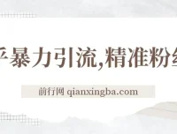 知乎暴力引流：日引300+精准粉丝实操落地核心玩法