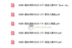 68所《期末冲刺100分》（2024版1 – 6年级语数英）