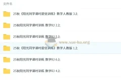 阳光同学小学数学人教1 – 6年级上册课时训练