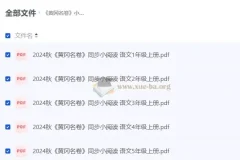 黄冈名卷 2024 年秋小学语文同步小阅读