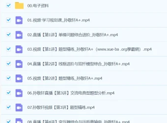 孙竞轩高二物理A+春季班课程