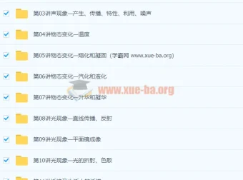 初二物理年卡超常班（全国人教版）67讲杜春雨课程