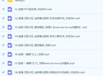 何连伟2024高三高考物理二轮精讲A班春季班课程