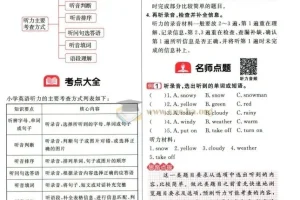 阳光同学小学毕业升学考点大全