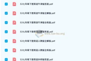 53初中同步资料（2023 – 2024版）