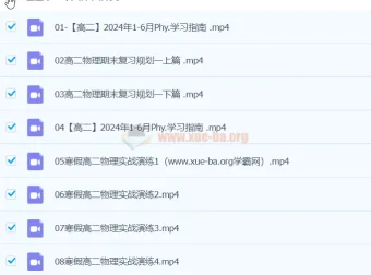 高二物理李琳寒假春季班课程