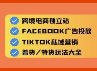 Aron老师跨境电商独立站及全域流量营销课程