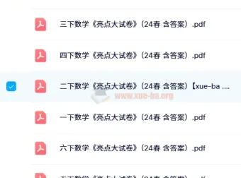 2024年春季1 – 6年级下册数学《亮点大试卷》含答案