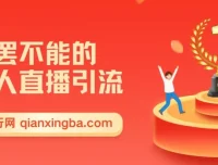 无人直播引流：日引1000+高质量精准创业粉