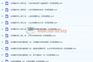 学科网名师微课堂：初中生物《生物圈中的人》12讲带讲义