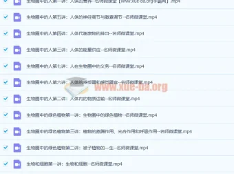 学科网名师微课堂：初中生物《生物圈中的人》12讲带讲义