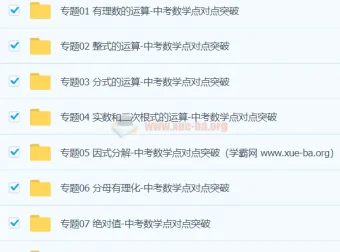 中考数学核心考点专题突破