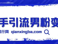 快手引流男粉变现课程：零成本，一部手机轻松操作
