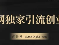 全网独家创业粉引流课程：有操作就有流量，单人单日引流500+，不封号、不费号