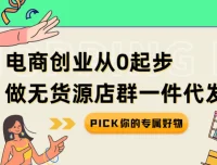 电商创业：从0起步做无货源店群一件代发