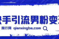 快手引流男粉变现课程：零成本，一部手机轻松操作