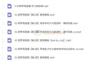 2025高二物理郑梦瑶暑假班A+与秋季班A+课程