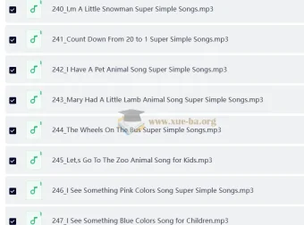 SSS儿歌250首视频与音频分享