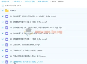 2024初三中考英语林淼冲顶秋季班（下）