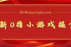 0撸小游戏掘金单机玩法：新手小白稳定长期获利秘籍