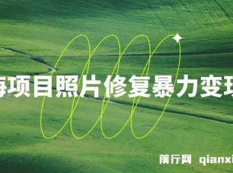 蓝海照片修复项目：无门槛小白轻松日入500+