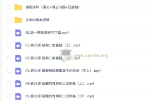 李政高中化学高一寒假班课程