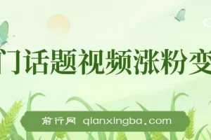 热门话题视频涨粉变现项目解析：多平台可实现日收益千元