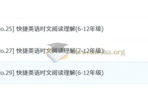 快捷英语时文阅读理解（6 – 12 年级）
