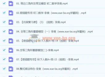 初二数学李爽秋季班（下）