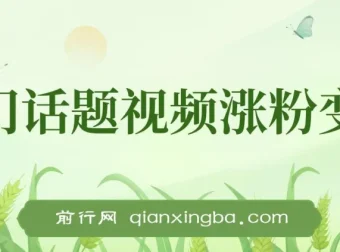 热门话题视频涨粉变现项目解析：多平台可实现日收益千元