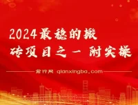 2024稳定搬砖项目实操分享
