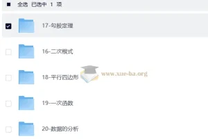 洋葱八年级数学课程（完结）