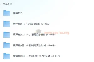 睿叔物理·绝密大数据精押课程