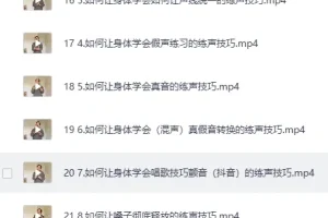 全网最全声乐技巧、唱歌技巧、乐理课程及视唱练耳教程合集
