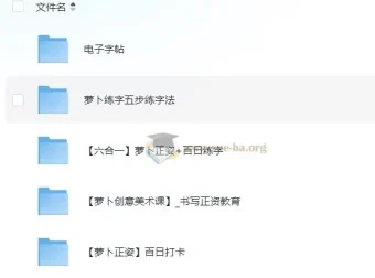 萝卜练字 小学生硬笔书法课