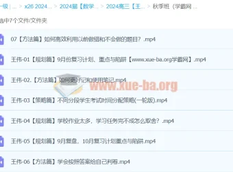 2024高三高考数学王伟秋季班