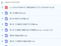 杜春雨初二物理 2024 秋季班上部分课程