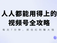 人人都能用得上的视频号全攻略：每天7分钟，抓住红利赚大钱