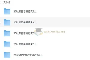 2025年秋季五星学霸小学语文资料