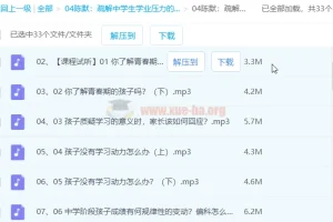 陈默：疏解中学生学业压力的31个药方（2.0版）音频