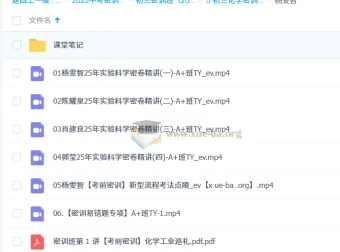 杨雯智初三化学中考密训班