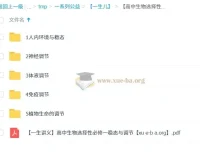 一生儿出品：高中生物选择性必修一课程