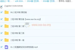 张鹏2024高三高考生物三轮冲刺春季班课程