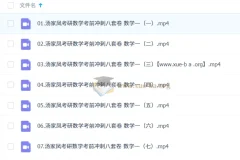 汤家凤考研数学冲刺押题班