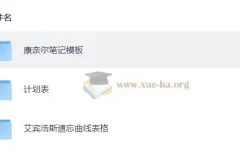 抗遗忘计划表（多格式）